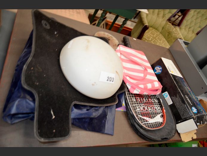 TENNIS RACQUET, LIGHT FITTING, etc