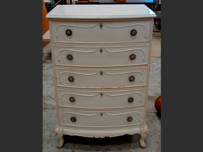 HARTMANN & KEPPLER 5-DRAWER CHEST OF DRAWERS, 76 x 51 x 115cm [Paint flacking in places]