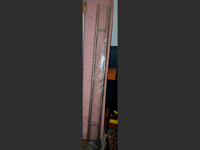 PAIR STAINLESS STEEL LONG DOOR HANDLES, 180cm Long