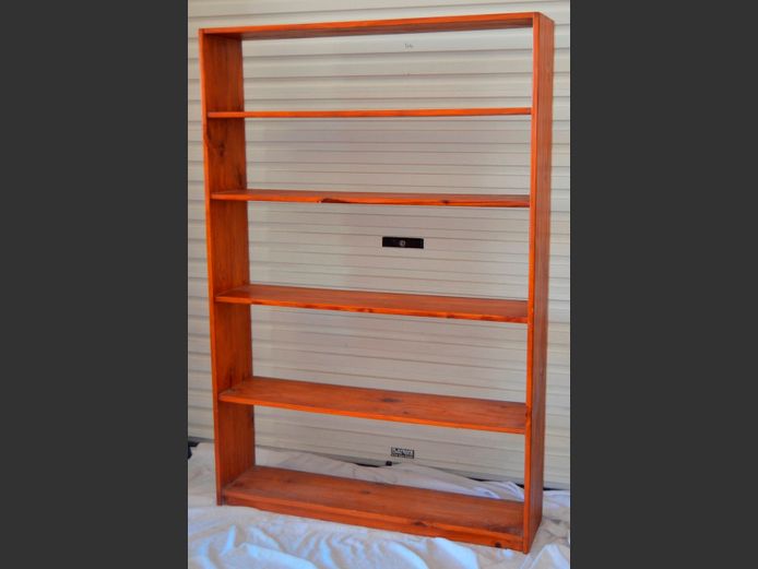 PINE 5-TIER BOOKSHELF, 120 x 28 x 178cm