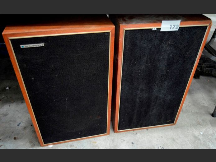 PAIR VINTAGE BLAUPUNKT SPEAKERS, 36 x 23 x 59cm [Untested]