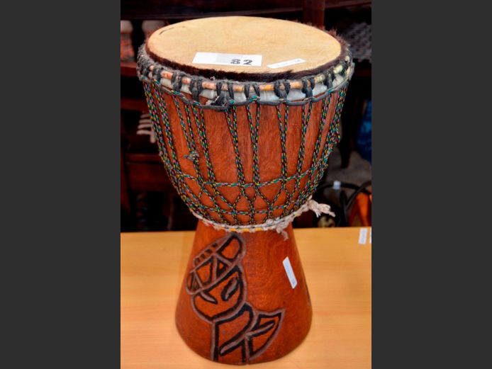 AFRICAN DRUM, 25cm Diameter x 40cm High