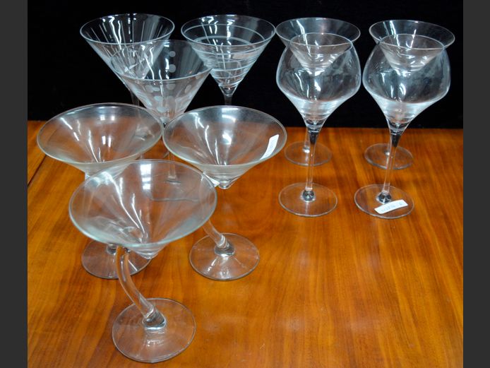 GLASSES: MARTINI & WINE