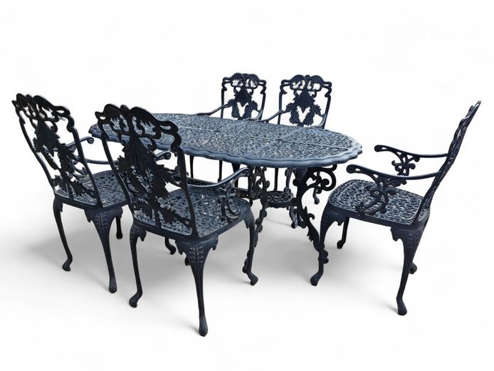 Ornate Victorian Style Cast Aluminium Patio Set