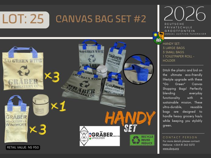 DEUTSCHE PRIVATSCHULE GROOTFONTEIN | CANVAS BAG SET #2