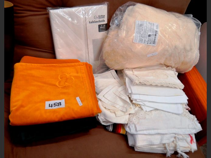 ASSORTED TABLECLOTHS, NAPKINS, etc