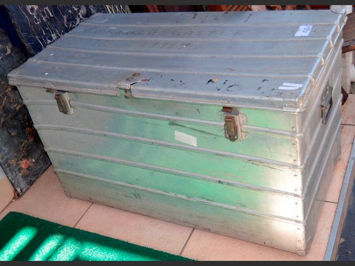ALUMINIUM CHEST, 95 x 52 x 55cm