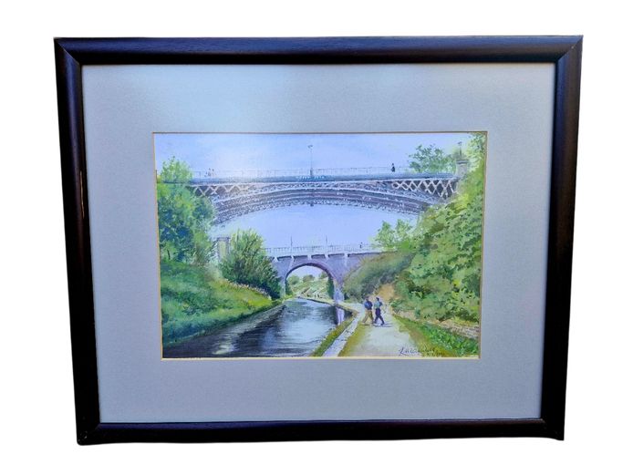 Landscape Scene Framed Watercolor Print