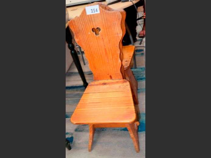 PAIR PINE CHAIRS