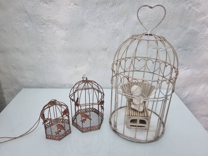 Decorative Bird Cages Home Decor Set