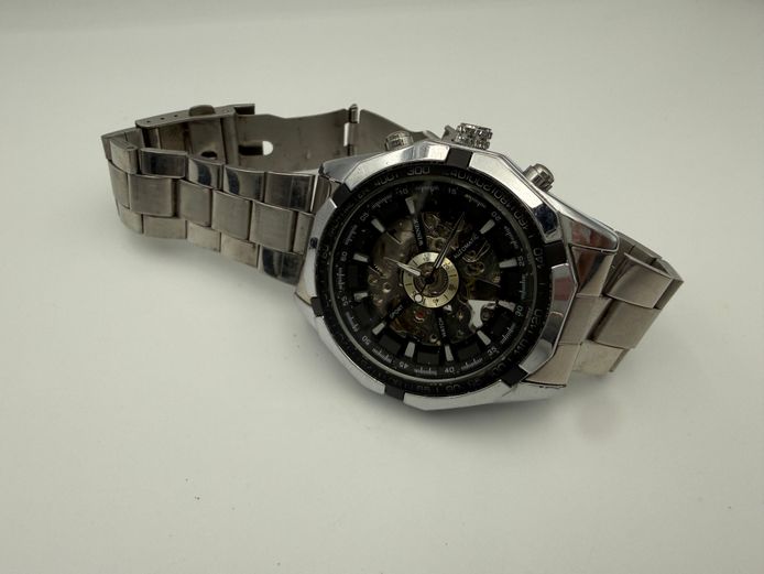 Forsining Men's Silver Stainless Steel Watch