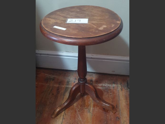 IMBUIA CIRCULAR SIDE TABLE, 30cm Diameter x 50cm High
