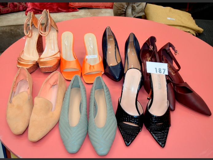 VARIOUS LADIES HEELS & SLIP-ONS [Sizes 3 & 4]