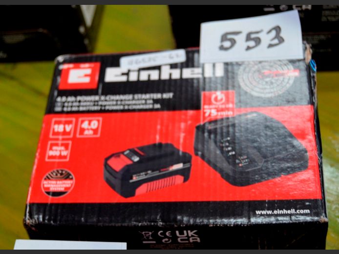 EINHELL TC-AG 18/115 4.0Ah LI SOLO BATTERY & CHARGER STARTER KIT