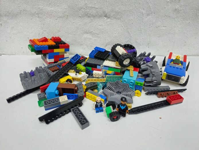 Assorted Bulk LEGO Bricks, Minifigures, and Vehicle Components Lot