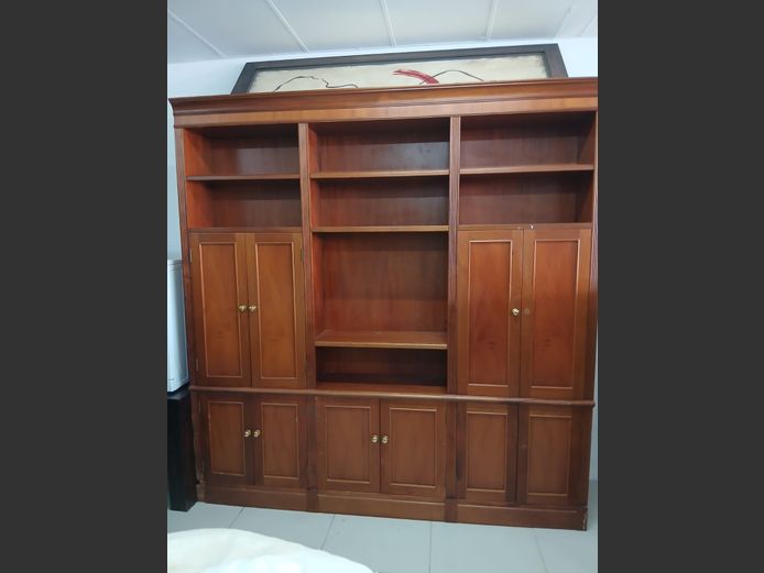 Solid Cherry wood library cabinet