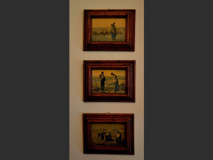 SET OF 3 FRAMED PRINTS, 14 x 9.5cm