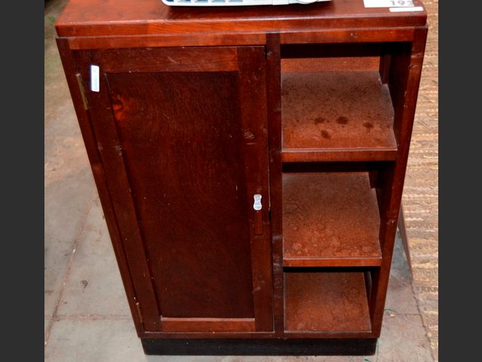 IMBUIA SINGLE DOOR, 3-TIER CABINET, 54 x 25 x 86cm