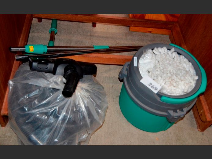 MOP BUCKET, VACUUM CLEANER PIPES, etc
