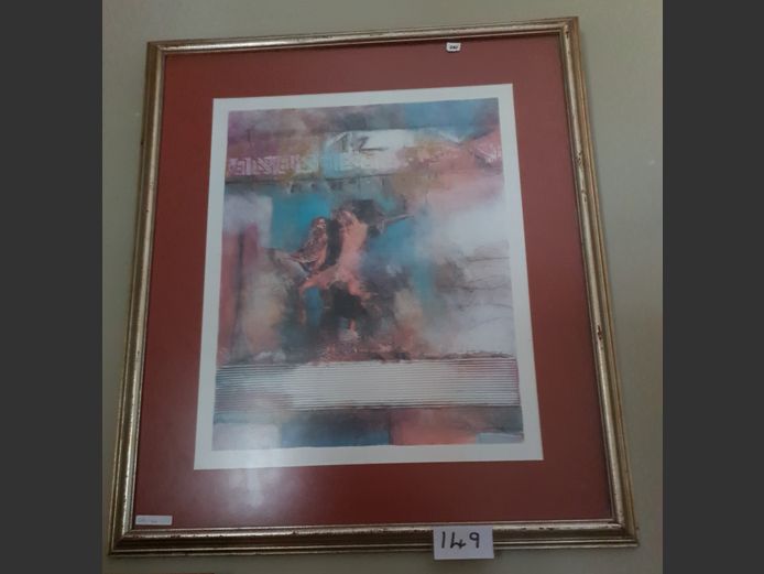 FRAMED PRINT "2 FIGURES IN MOTION"