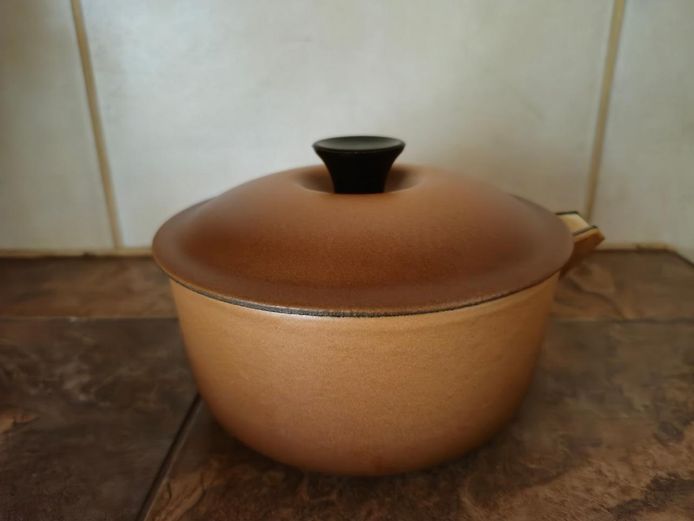 Vintage Le Creuset French Enamel Cast Iron Saucepan No. 16
