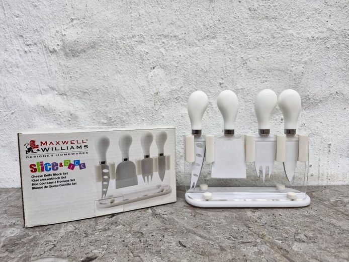 Maxwell & Williams 'Slice & Dice' Cheese Knife Set (New)