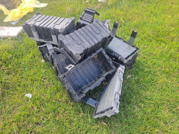 Plastic cargo containers scrap