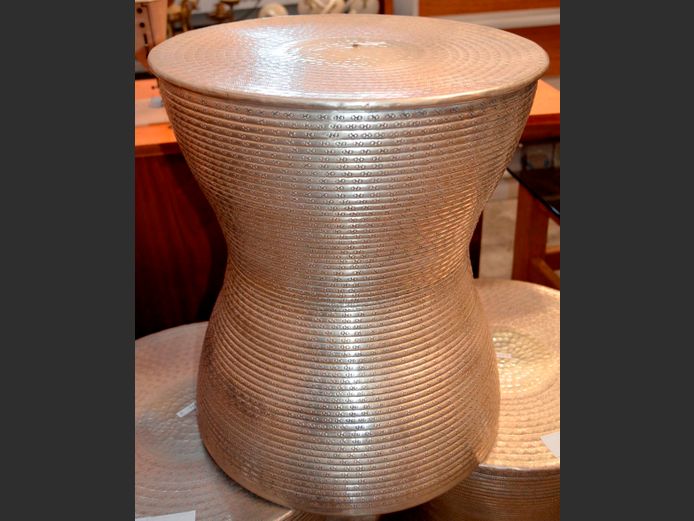 "MIZA" METAL SIDE TABLE, 43cm Diameter x 48cm High