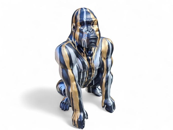 Large Contemporary Graffiti Gorilla Sculpture