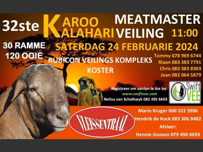 32STE KALAHARI KAROO MEATMASTER PRODUKSIEVEILING