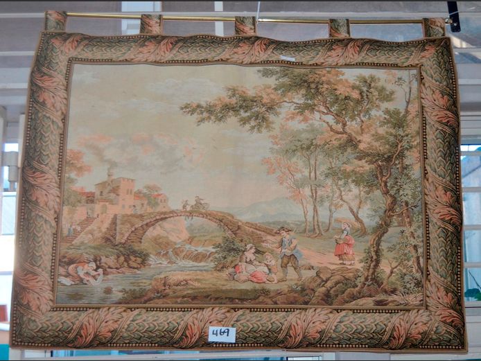 ANTIQUE WALL HANGING TAPESTRY, 120 x 100cm