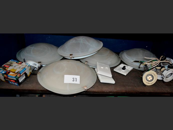 ASSORTED CEILING LIGHTS, LIGHT FITTINGS, etc