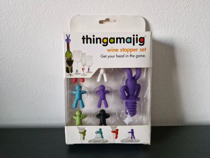 Thingamajig Wine Stopper & Glass Marker Set 7pc