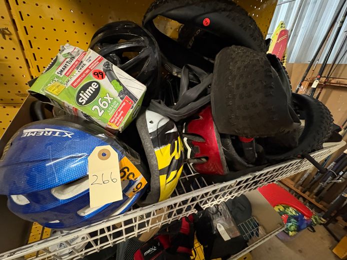 Lot of Helmets + Bicycle Tires 