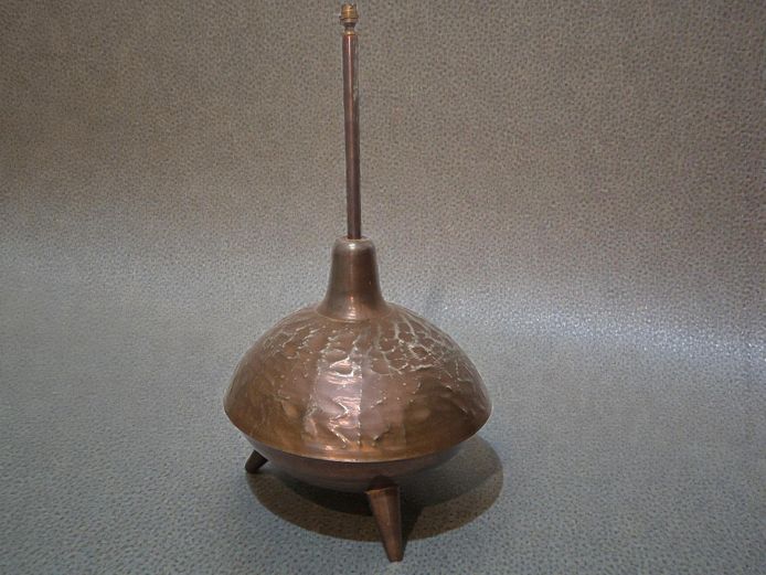 Hammered Metal Copper Tone Floor Lamp Base