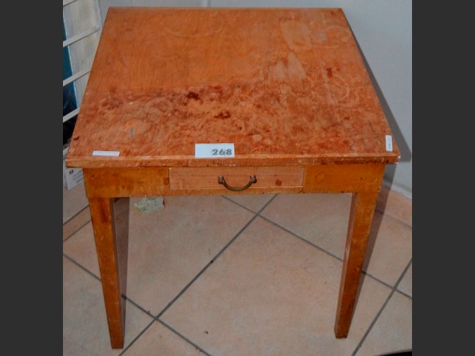 OAK SINGLE DRAWER PEDESTAL, 59 x 59 x 60cm [Needs attention]