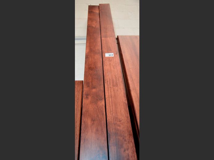 LOT: 10 x STAINED OAK SLATS, 255 x 45cm
