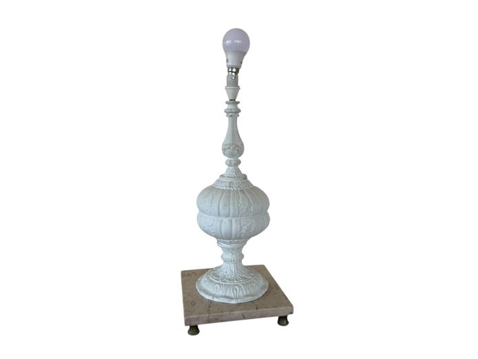 Ornate Vintage Table Lamp with Marble Base (Classic Décor Piece)