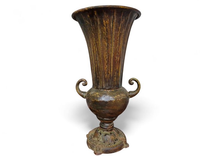 Large Metal & Cast Iron Medici Vase