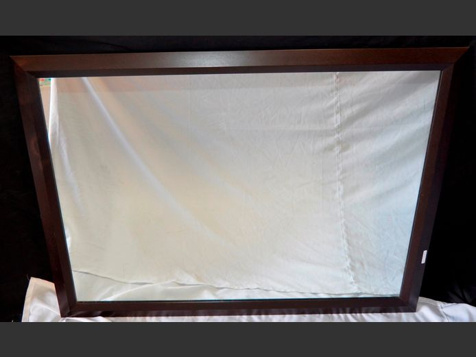 DARKWOOD FRAMED MIRROR, 115 x 84cm