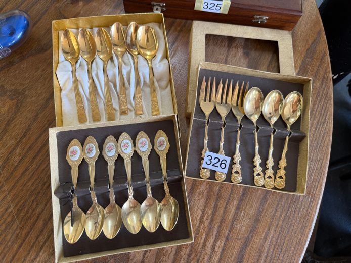 3 Sets of Golden Spoons 