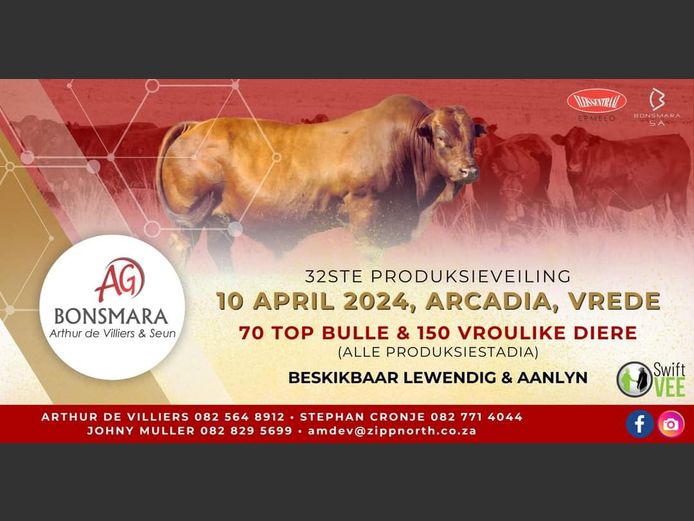 AG BONSMARA 32STE PRODUKSIEVEILING