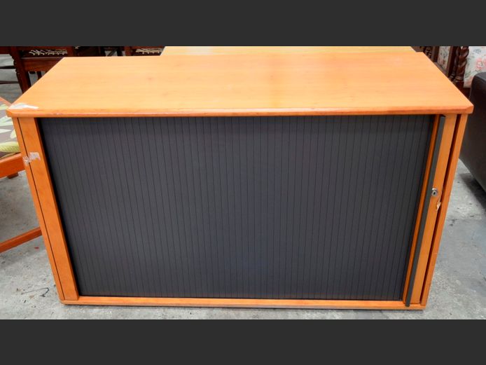 CHERRYWOOD ROLLING DOOR CREDENZA, 126 x 50 x 75cm