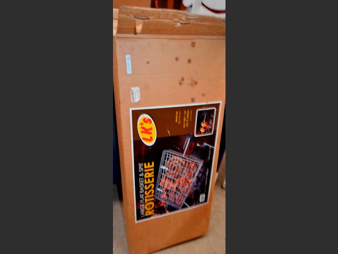 LK'S ROTISSERIE ATTACHMENT IN BOX, 50 x 31cm [Untested, incomplete]
