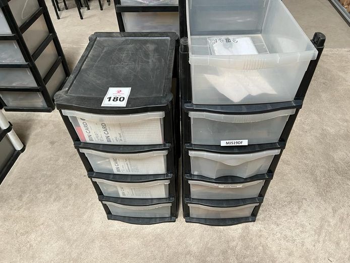 9 Plastic drawers