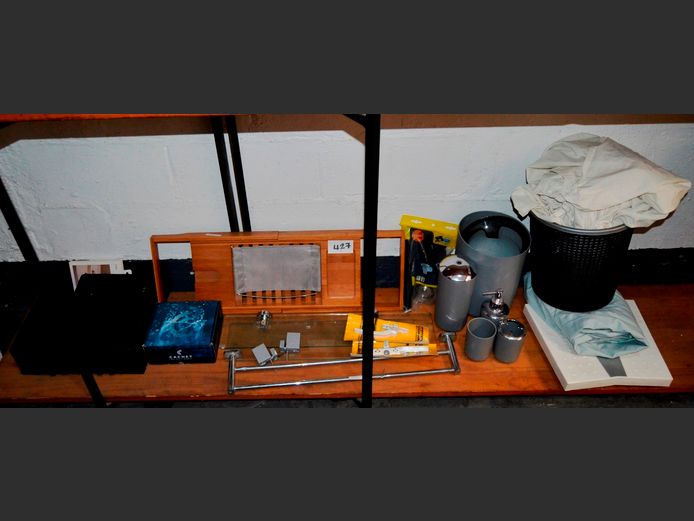 BATHROOM BIN, STAINLESS STEEL TOWEL RAIL, BATHROOM SCALE, etc