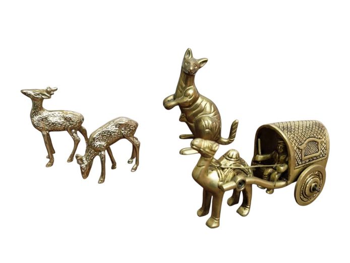 Vntage Solid Brass Animal Figurines
