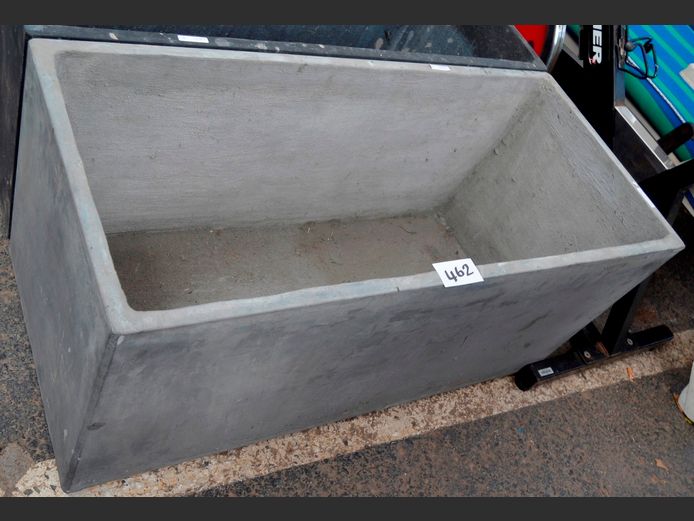 RECTANGULAR CONCRETE PLANTER, 100 x 45 x 46cm