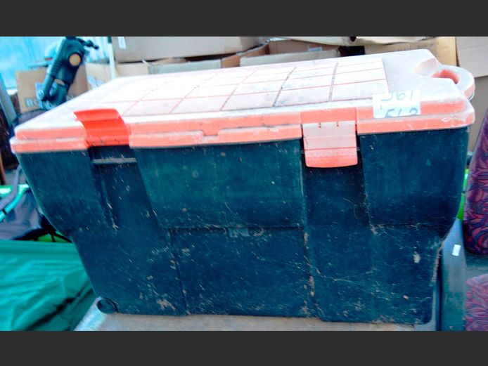 BLACK & ORANGE STORAGE CONTAINER