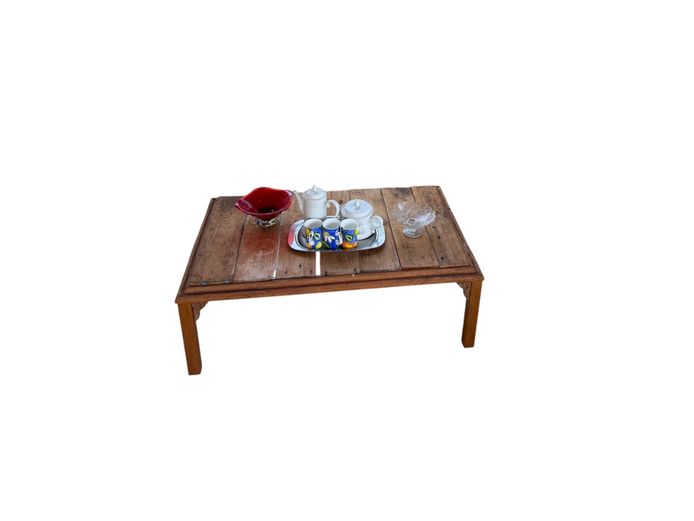 Rustic Wooden Coffee Table (Farmhouse Style)